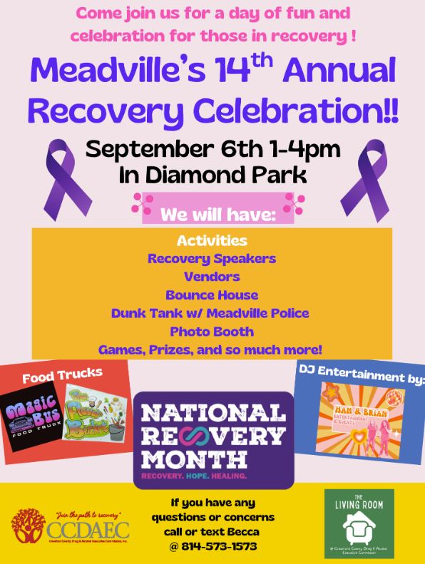 Meadville’s 14th Annual Recovery Celebration