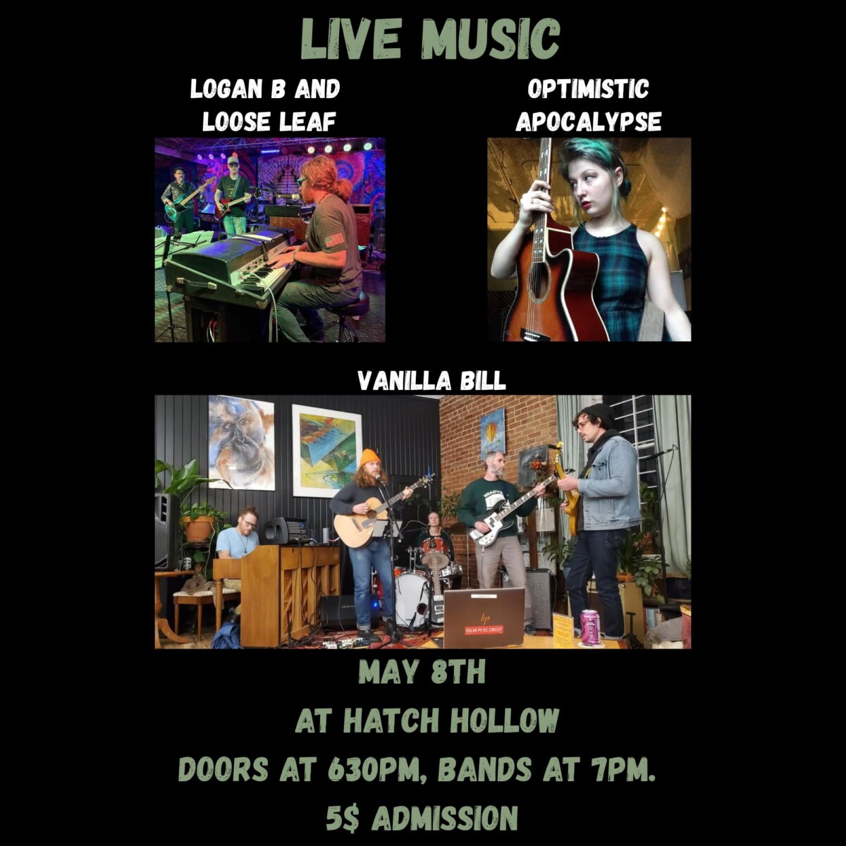 Live Music: Three Band Lineup 