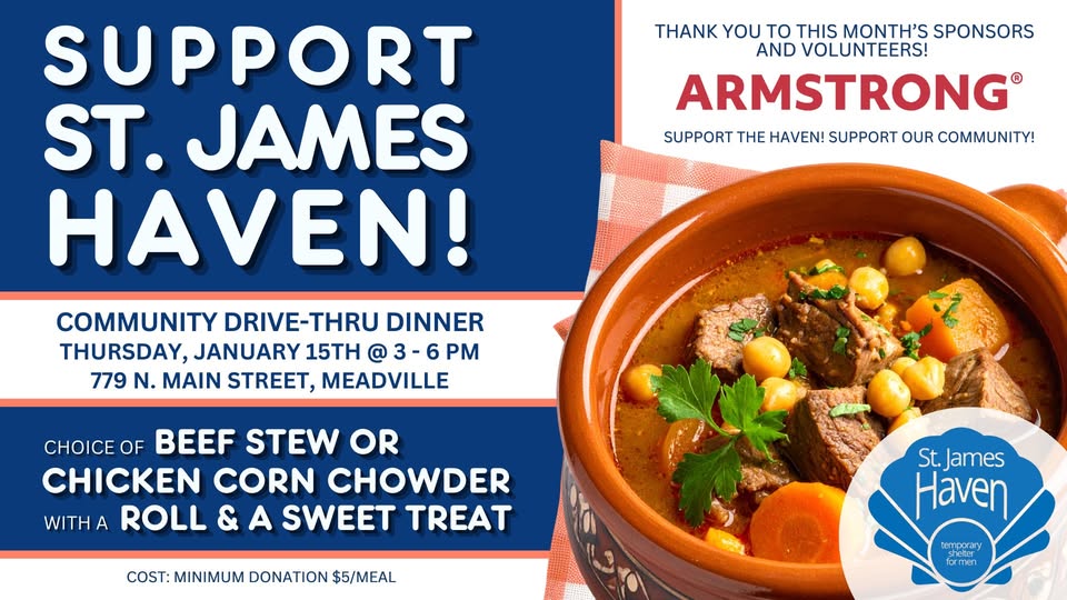 Support St. James Haven – Community Drive Thru Dinner