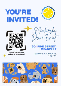 Meadville Doggie Daycare Membership Drive & Info Session